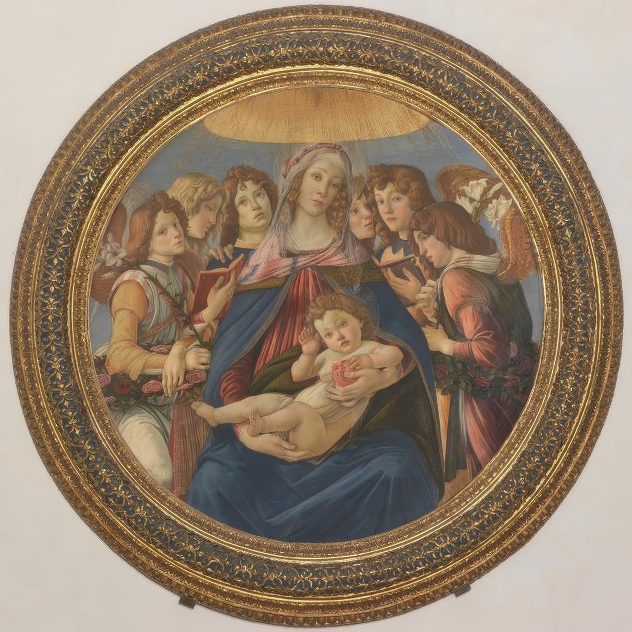 玛丽带着孩子和六个天使 作者 桑德罗·波提切利（Sandro Botticelli）