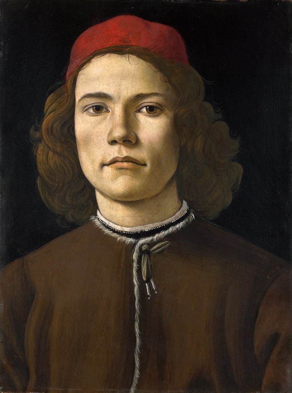 一个年轻人的肖像 作者 桑德罗·波提切利（Sandro Botticelli）