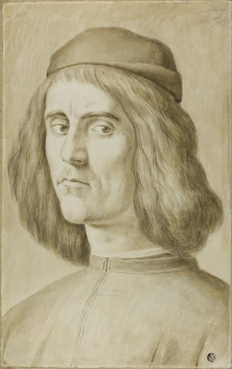 年轻人肖像半身像 作者 桑德罗·波提切利（Sandro Botticelli）