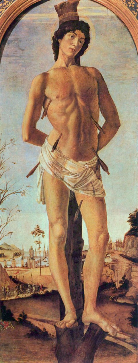 圣塞巴斯蒂安，1474年。 作者 桑德罗·波提切利（Sandro Botticelli）