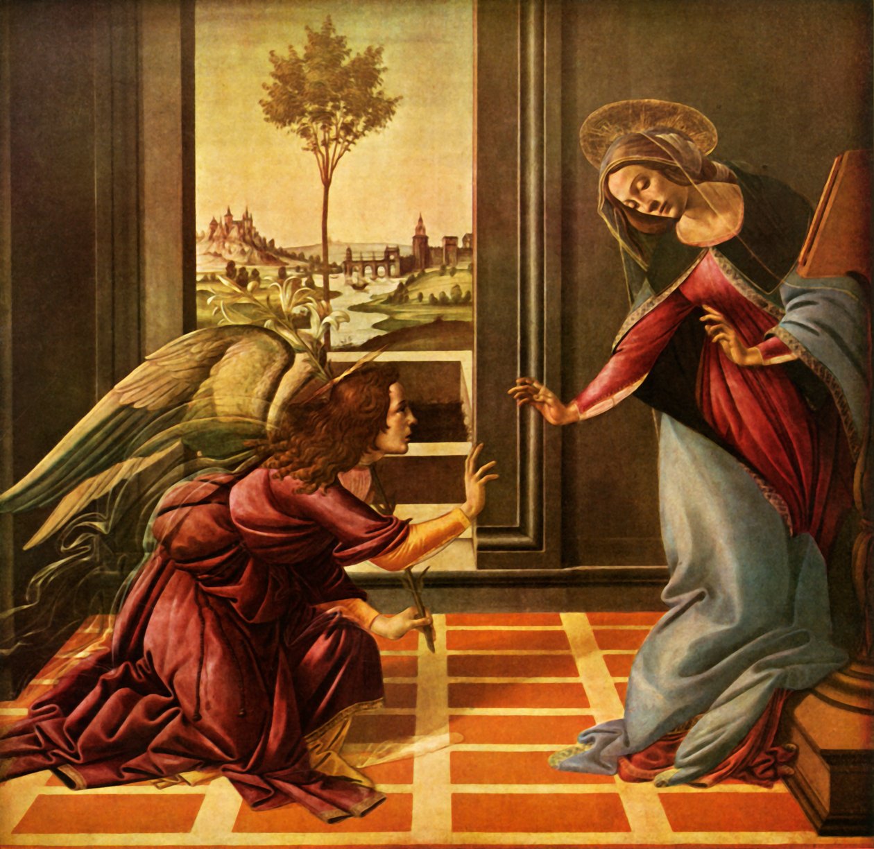塞斯特洛报喜剧院，1489年，1937年。 作者 桑德罗·波提切利（Sandro Botticelli）