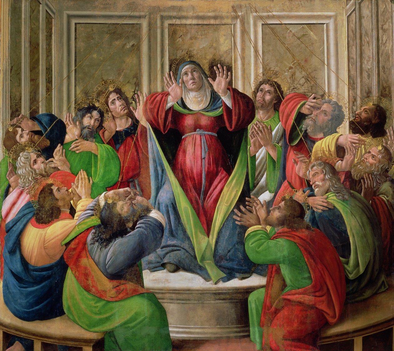 1495-1505年圣灵的后裔 作者 桑德罗·波提切利（Sandro Botticelli）
