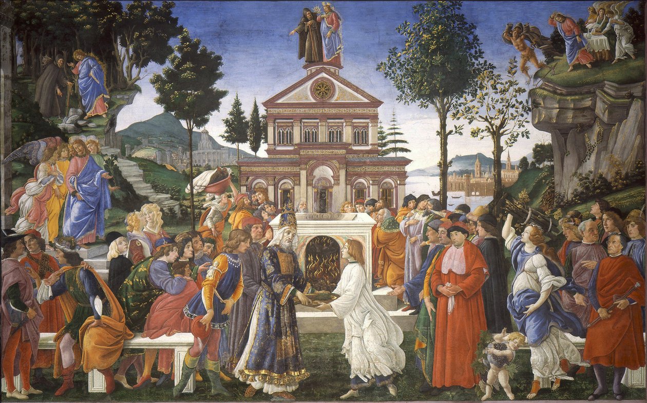 基督的诱惑，1481-1482年 作者 桑德罗·波提切利（Sandro Botticelli）