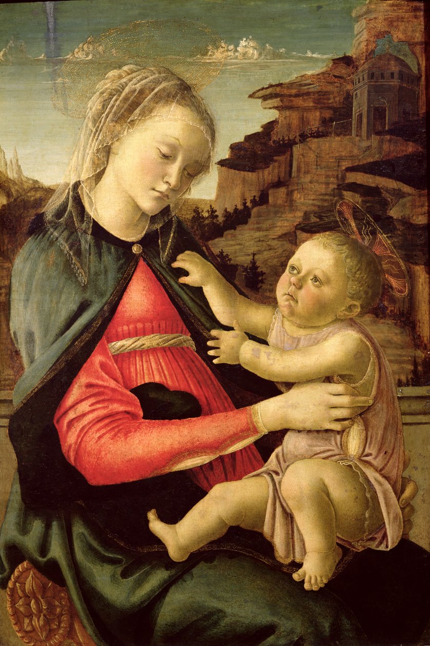 圣母子女（Guidi da Faenza的麦当娜）c.1465-70 作者 桑德罗·波提切利（Sandro Botticelli）