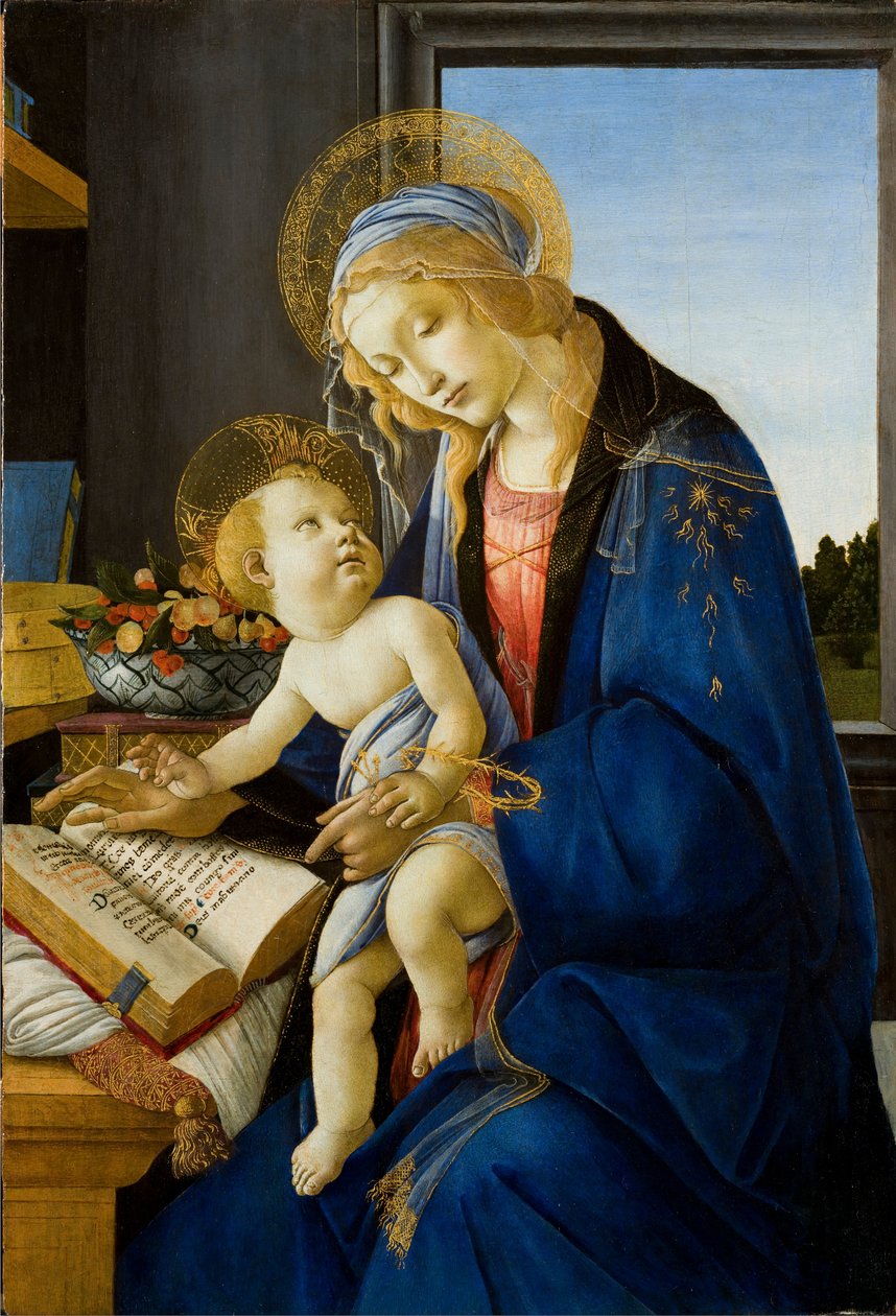 圣母子（书中的圣母） 作者 桑德罗·波提切利（Sandro Botticelli）
