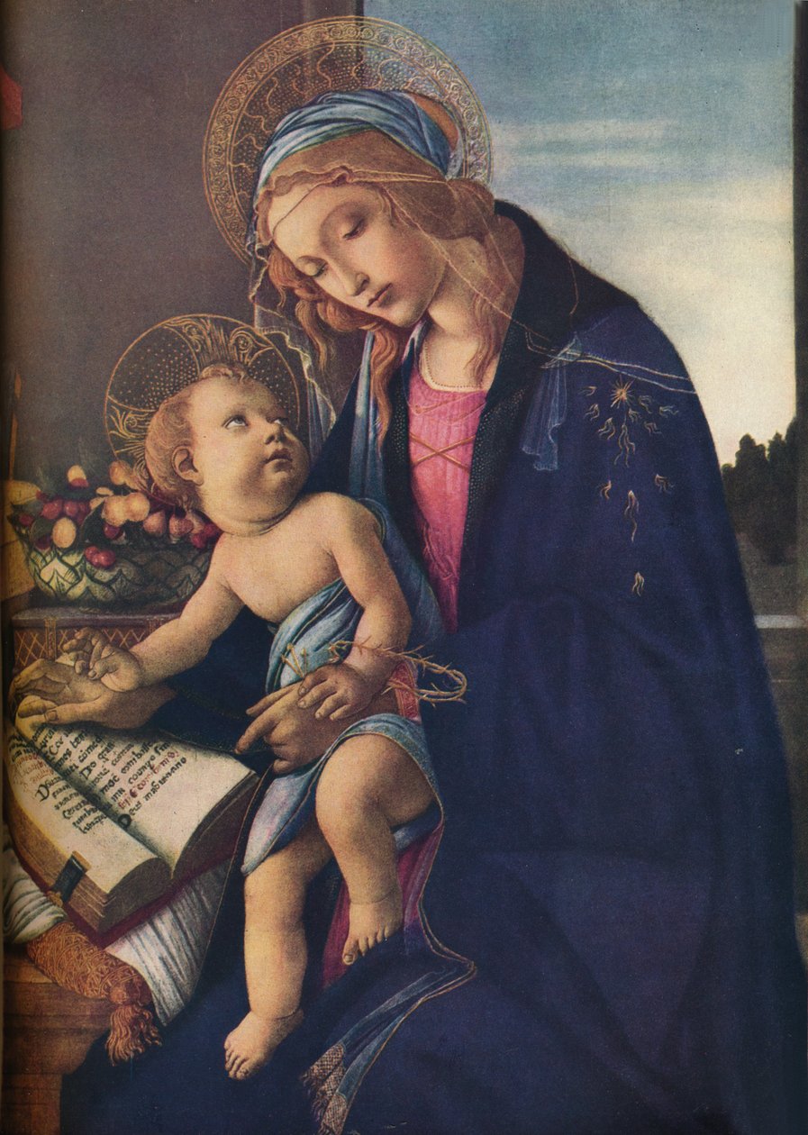 圣母子像，c1480，1936年 作者 桑德罗·波提切利（Sandro Botticelli）