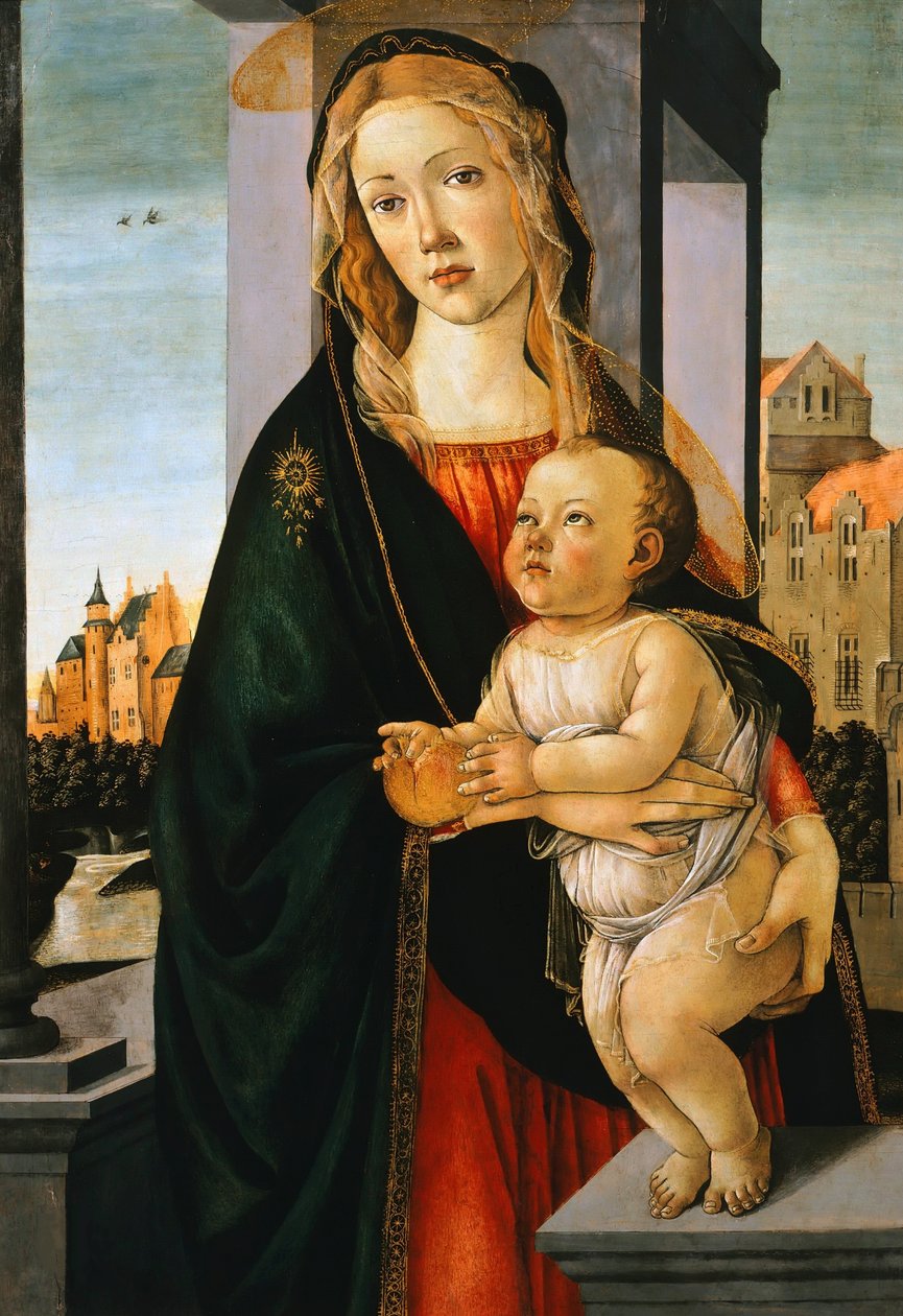 圣母与儿童》，约1480年。 作者 桑德罗·波提切利（Sandro Botticelli）