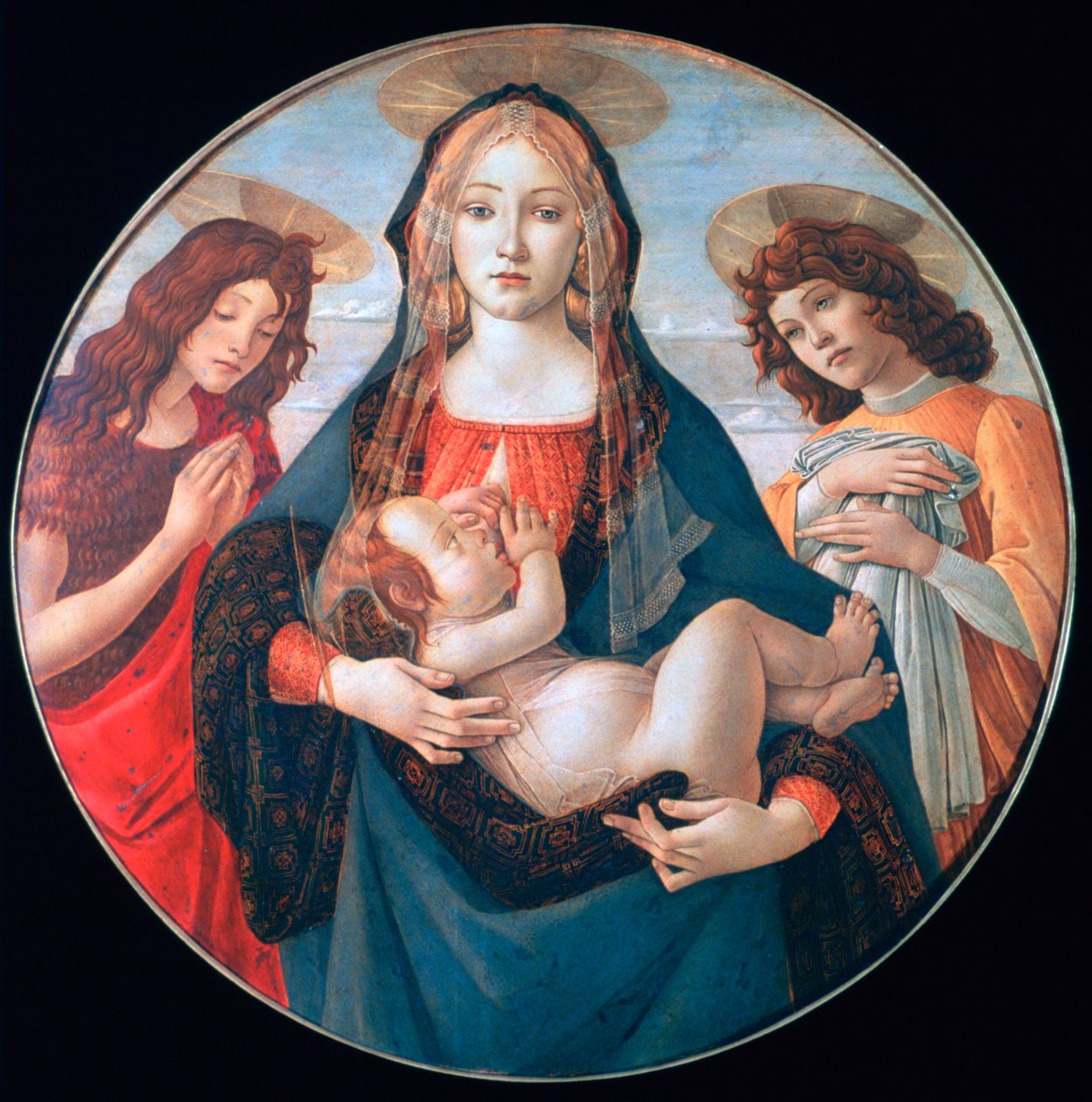 圣母子与圣约翰和天使，c1490 作者 桑德罗·波提切利（Sandro Botticelli）