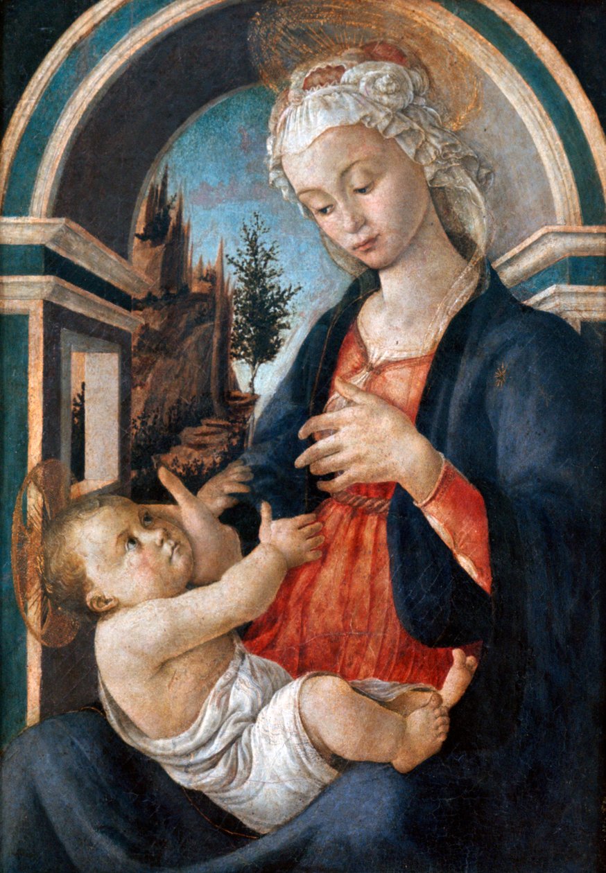处女和儿童，c1444-1510 作者 桑德罗·波提切利（Sandro Botticelli）