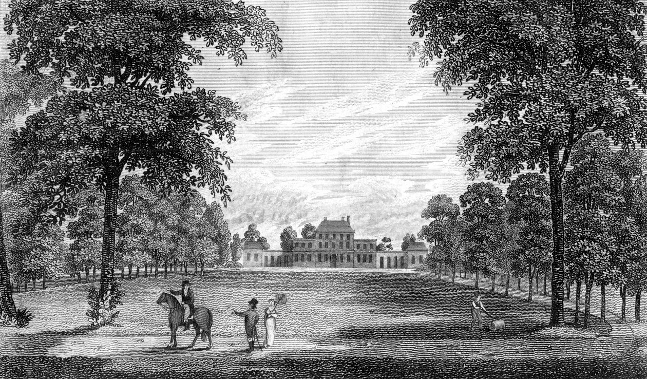 1808年，英格兰萨里，泰晤士河迪顿附近的灰烬法院。 作者 金沙