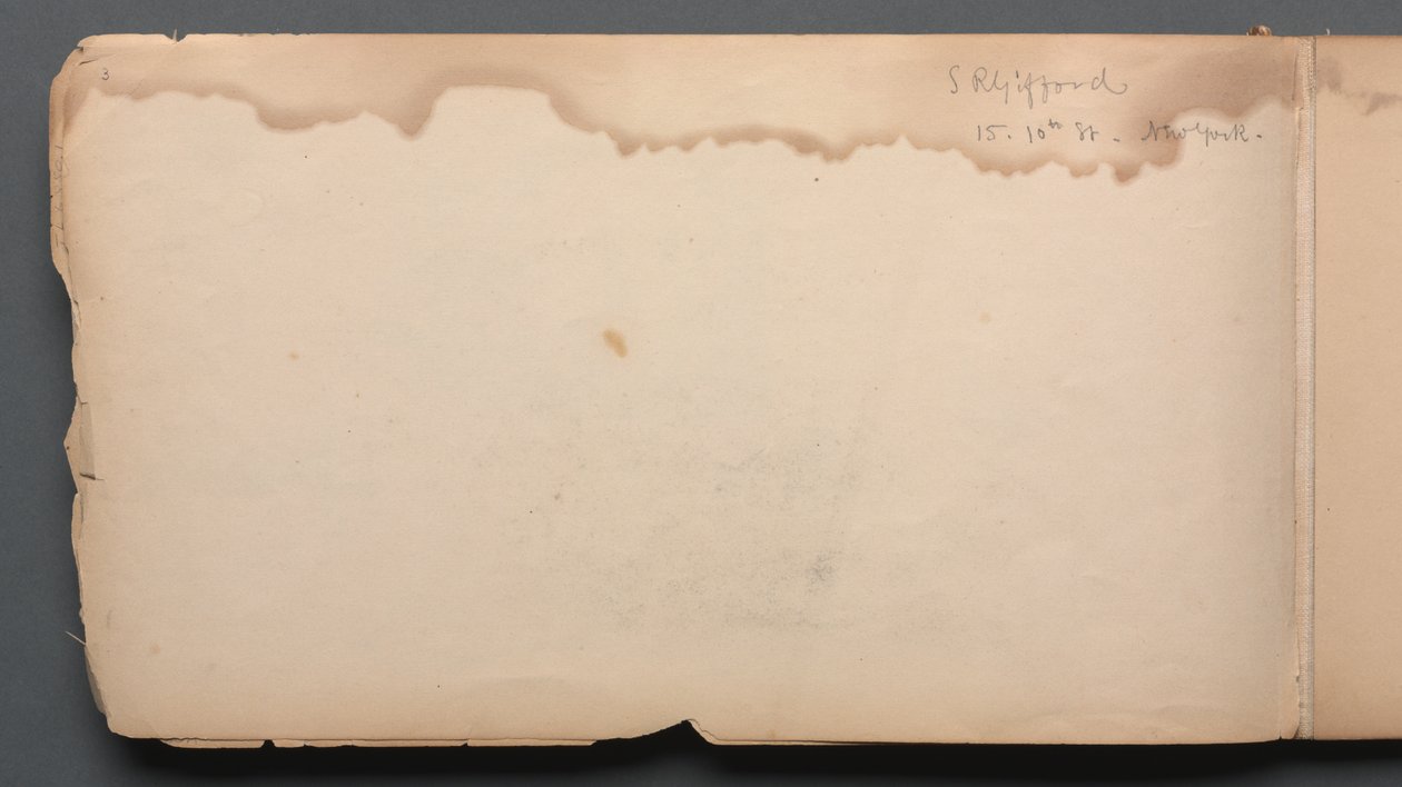 速写本，第03页：1859年，纽约第十街SR吉福德（SR Gifford），1859年。 作者 桑福德·罗宾逊·吉福德