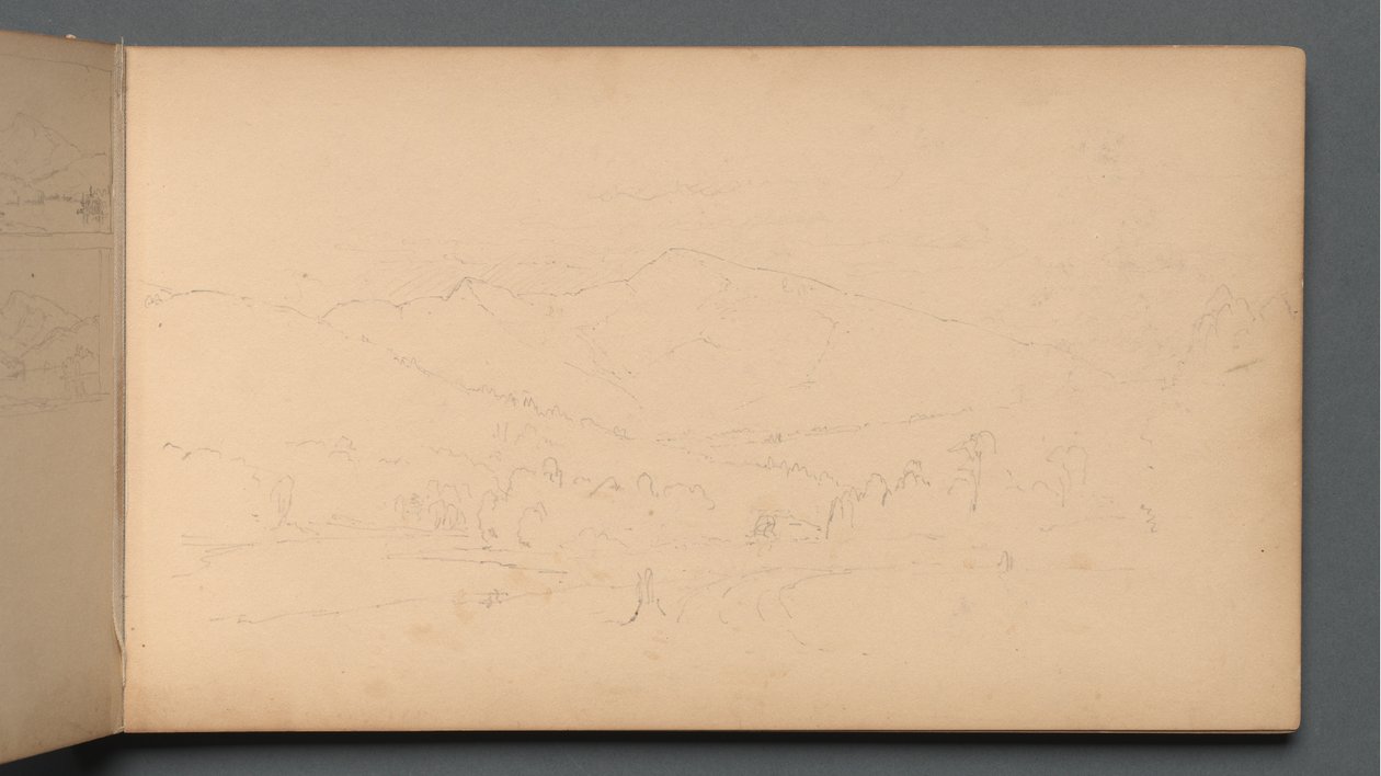 素描本，第10页：卡特·芒廷（Carter Mountian），1859年。 作者 桑福德·罗宾逊·吉福德