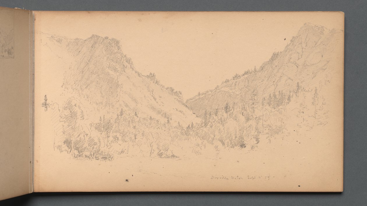 速写本，第18页：Dixville Notch，1859年9月4日，第89页。 作者 桑福德·罗宾逊·吉福德