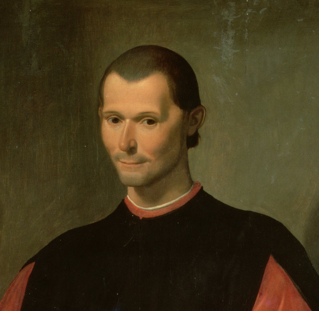 Niccolo Machiavelli的肖像1469-1527 62196的细节 作者 桑蒂·迪托（Santi di Tito）