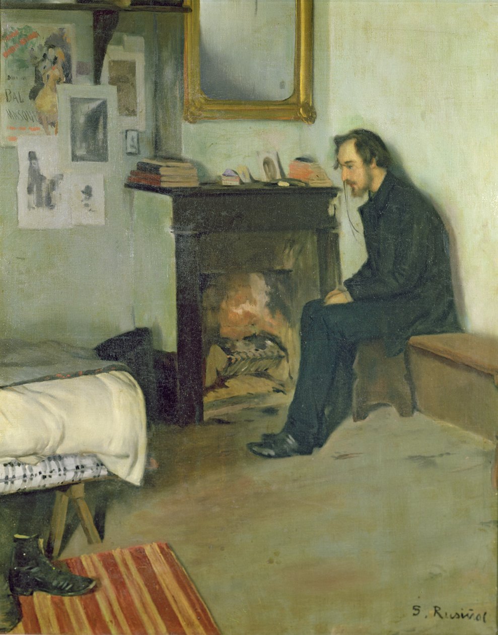 波希米亚人（Erik Satie在蒙马特的工作室中的肖像），1891年 作者 圣地亚哥·鲁西诺（SantiagoRusiñol）