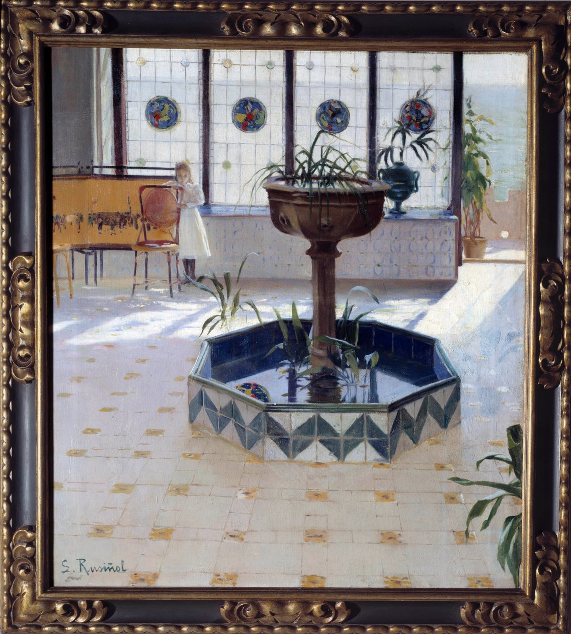 阳台下的喷泉 Santiago Rusinol y (i) Prats (1861-1931) 1894 年私人收藏 作者 圣地亚哥·鲁西诺·普拉茨