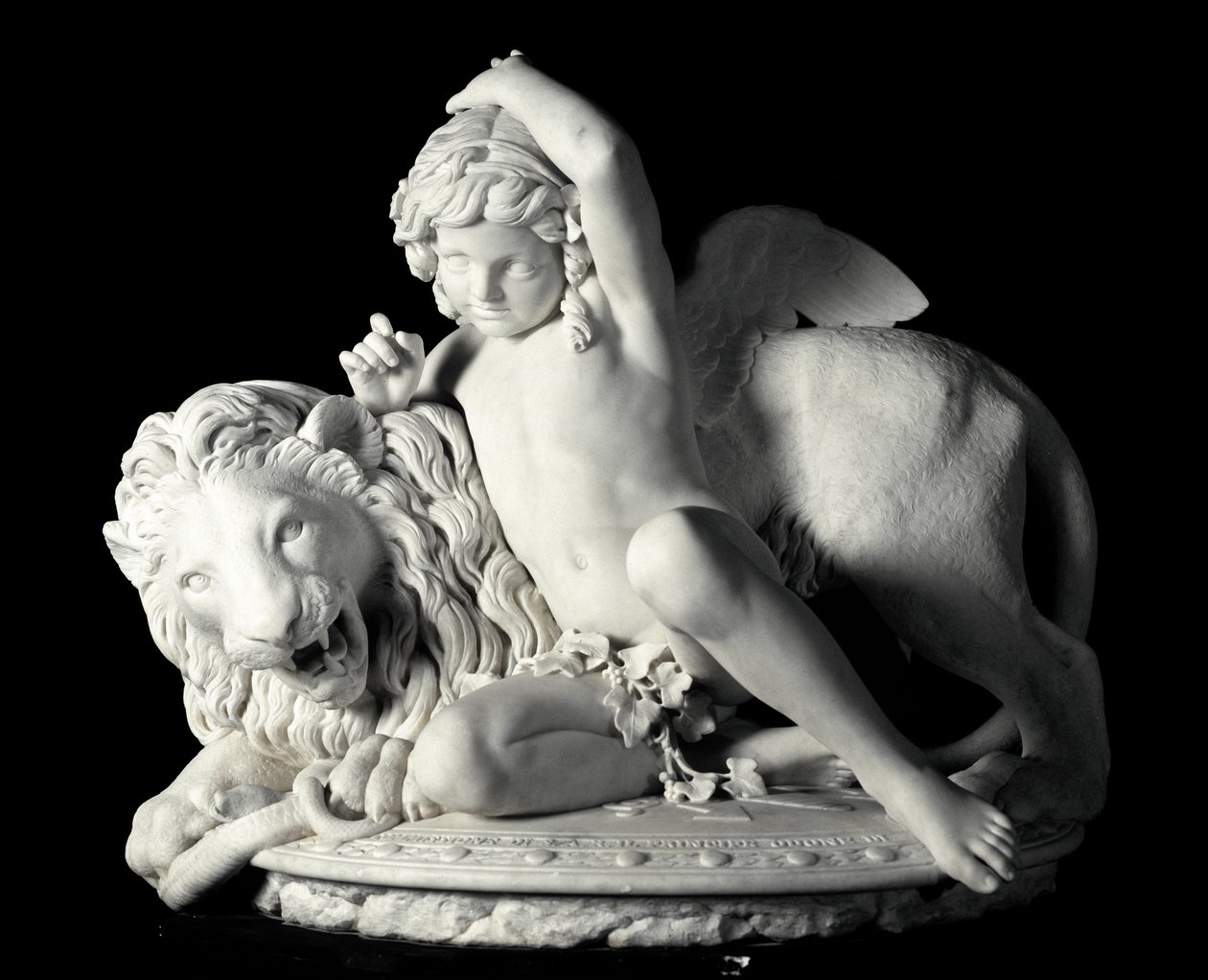 爱掌握原力大理石雕塑 Santo Varni (1807-1885) 1865 年。昏暗。 85x90x62 厘米来自Odon di savoia 王子的收藏。 Genes, Galleria d