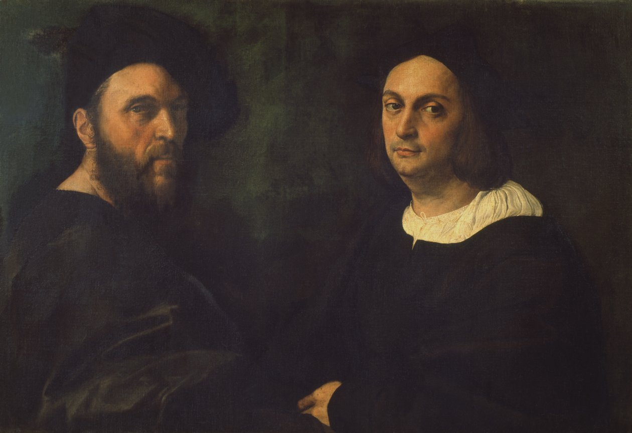 双人像，1516年 作者 拉斐尔（Raffaello Sanzio Raphael）