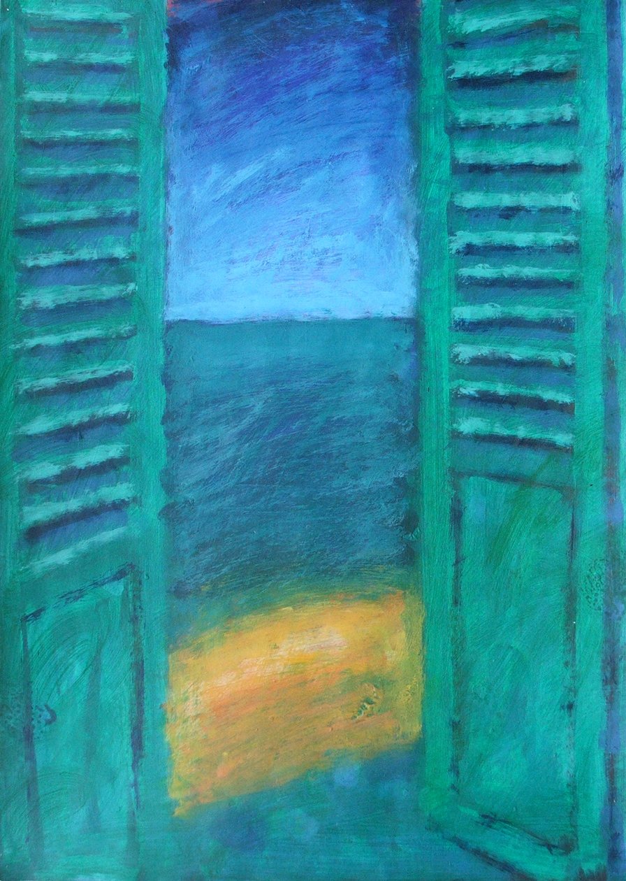 绿色百叶窗（船上压克力） 作者 莎拉·海沃德