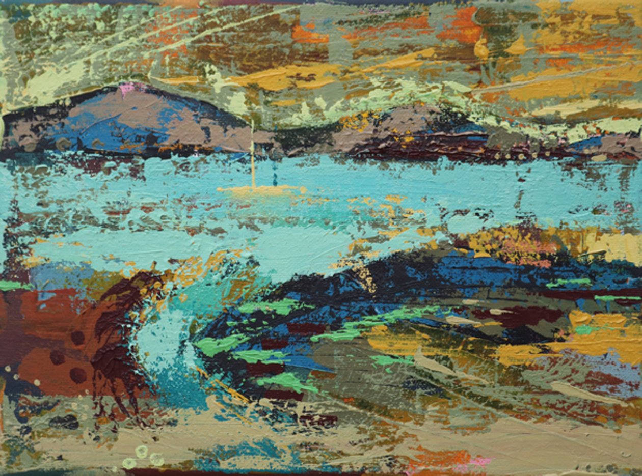 Low tide (acrylic on canvas) 作者 莎拉·海沃德