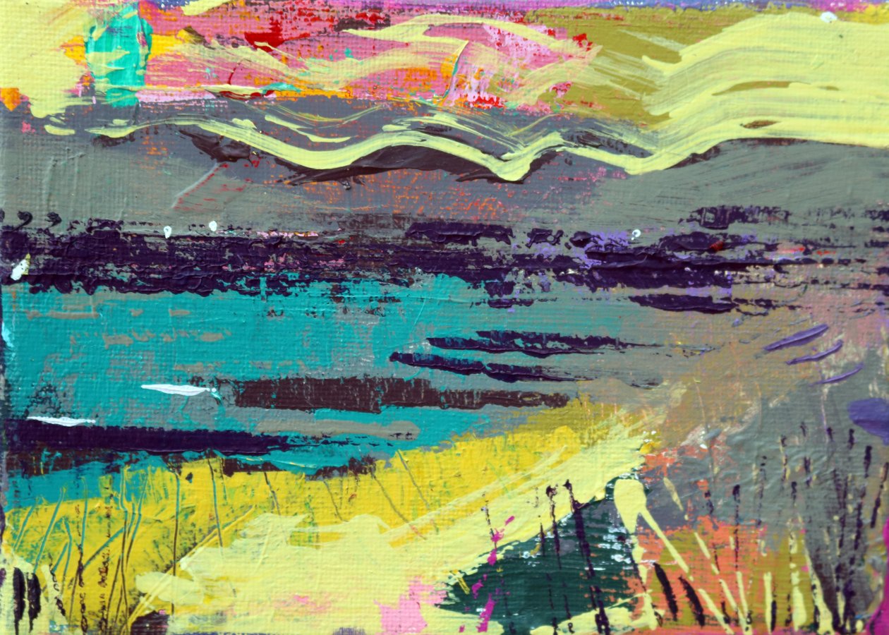 Out to sea, Iona (acrylic on canvas) 作者 莎拉·海沃德