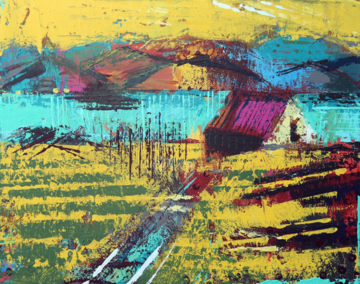 Retreat Iona (acrylic on canvas) 作者 莎拉·海沃德