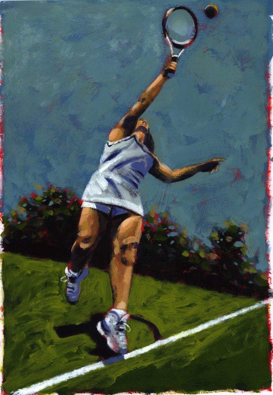 女运动员，2009（丙烯酸） 作者 莎拉·海沃德