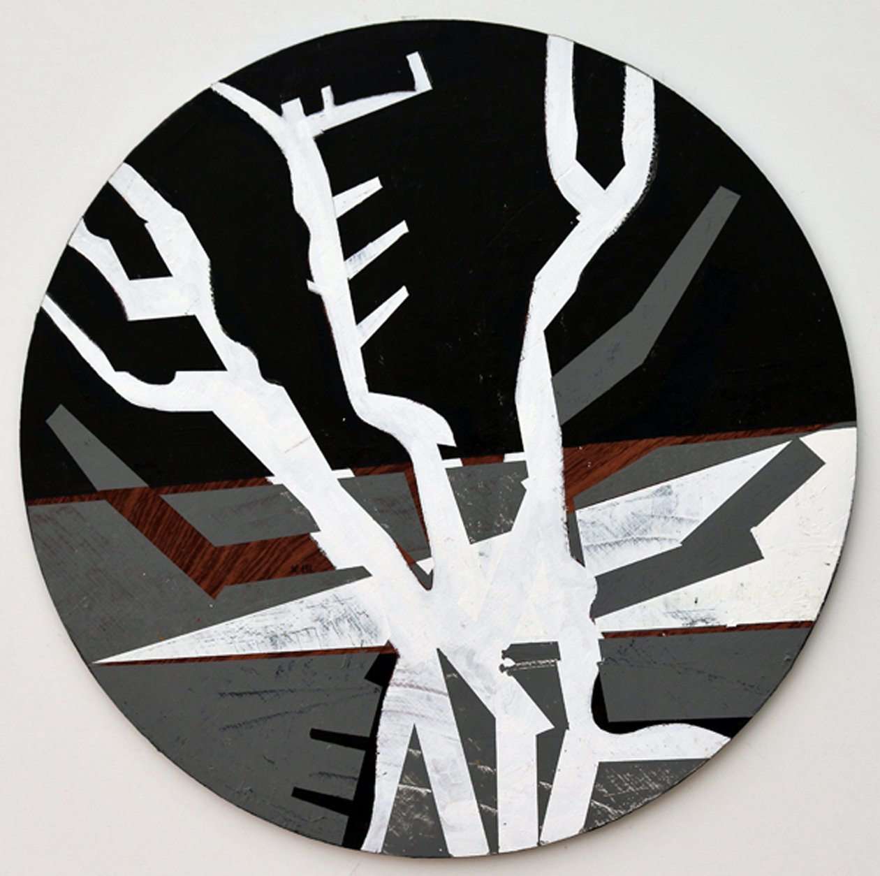 Twixt Heaven & Earth XIII-B (acrylic on circular board) 作者 莎拉·海沃德