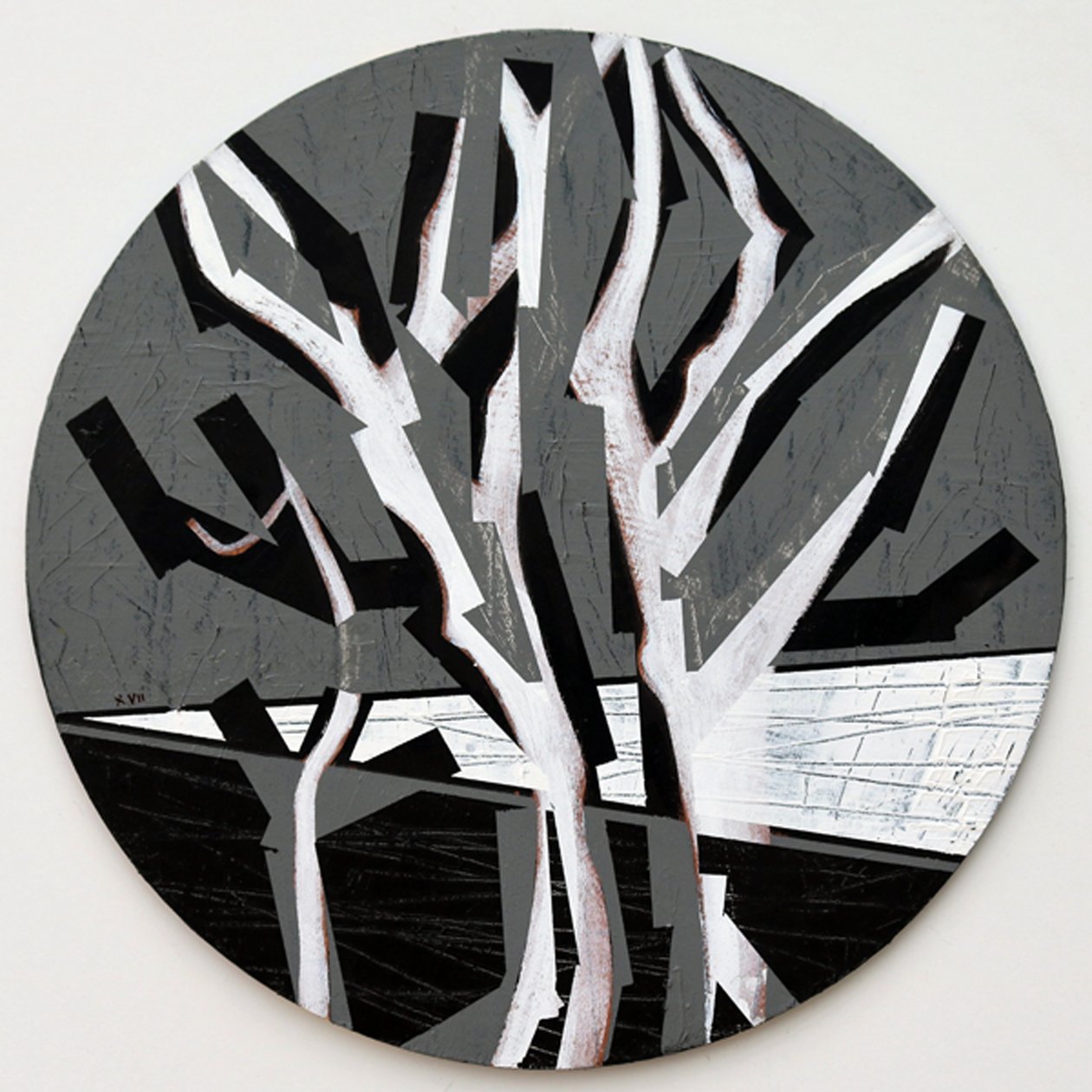 Twixt Heaven & Earth XVII-B (acrylic on circular board) 作者 莎拉·海沃德