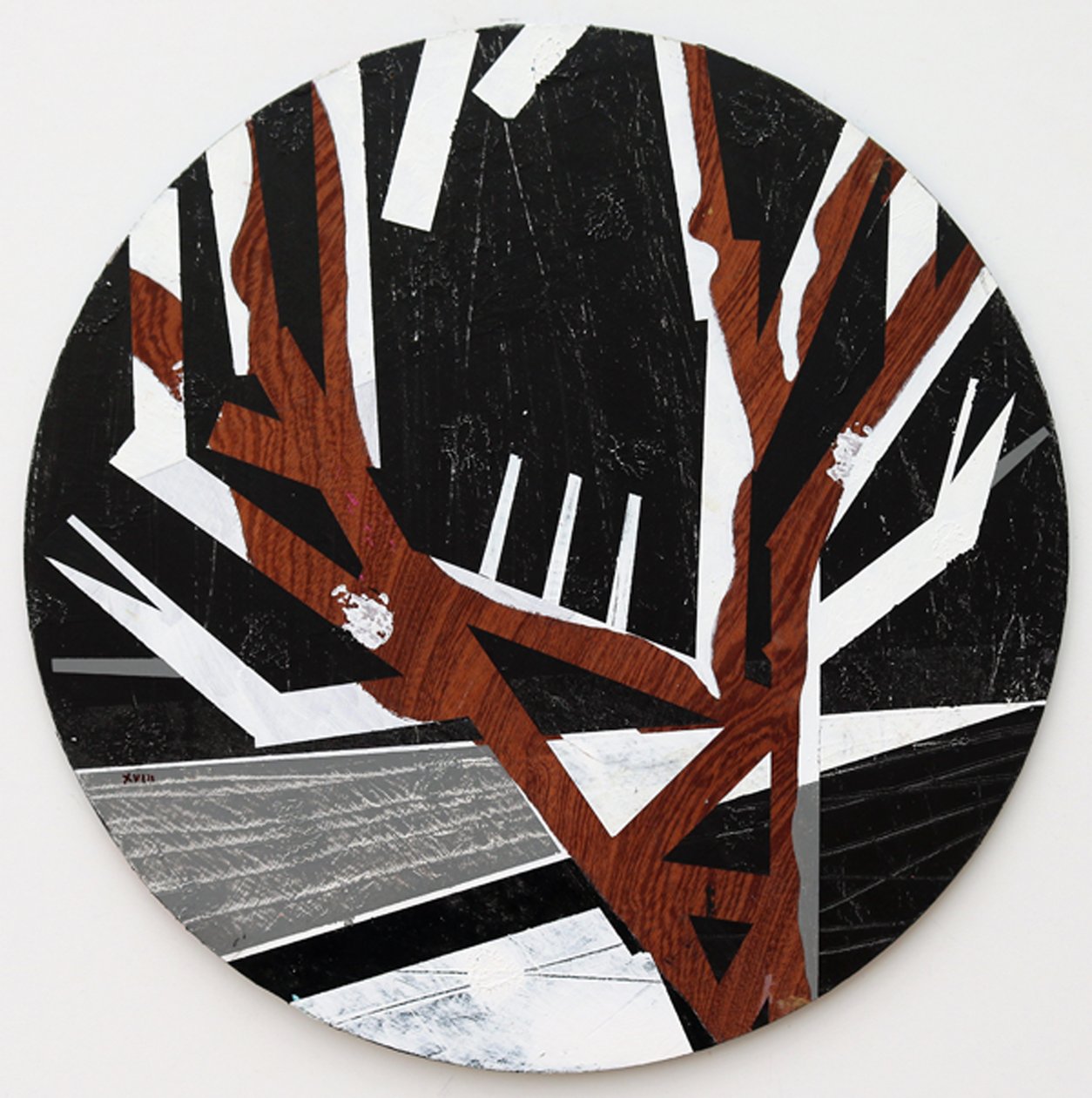 Twixt Heaven & Earth XVIII-B (acrylic on circular board) 作者 莎拉·海沃德