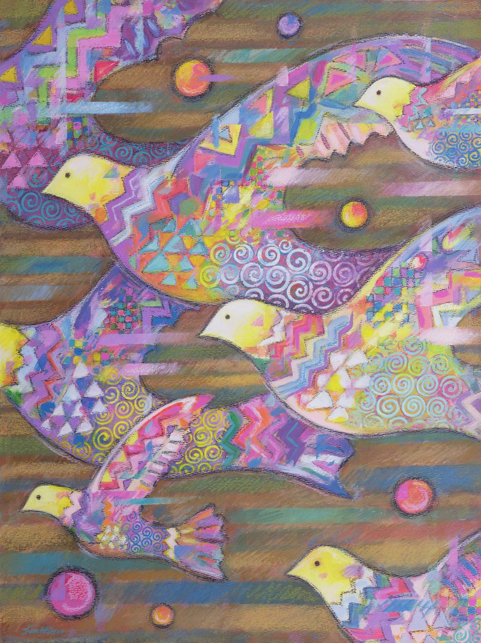 Jetstream，1998年（丙烯酸和纸上油画） 作者 莎拉·波特（Sarah Porter）