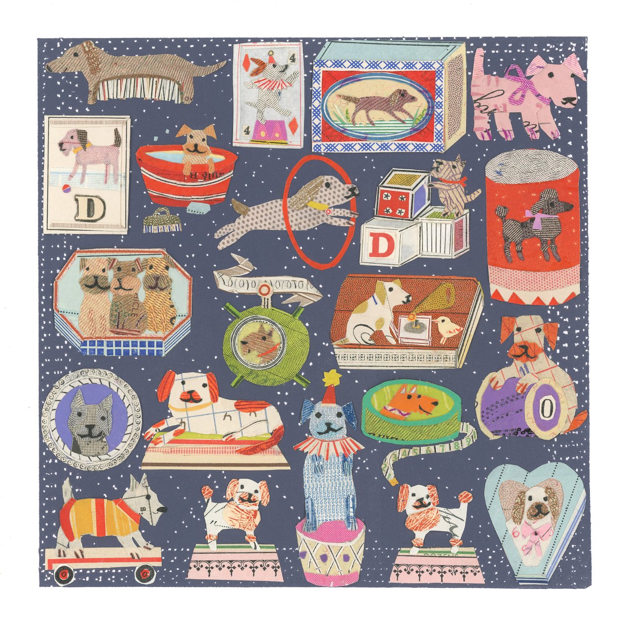 D Is For Dog，2022 年（剪纸拼贴画） 作者 萨拉之战