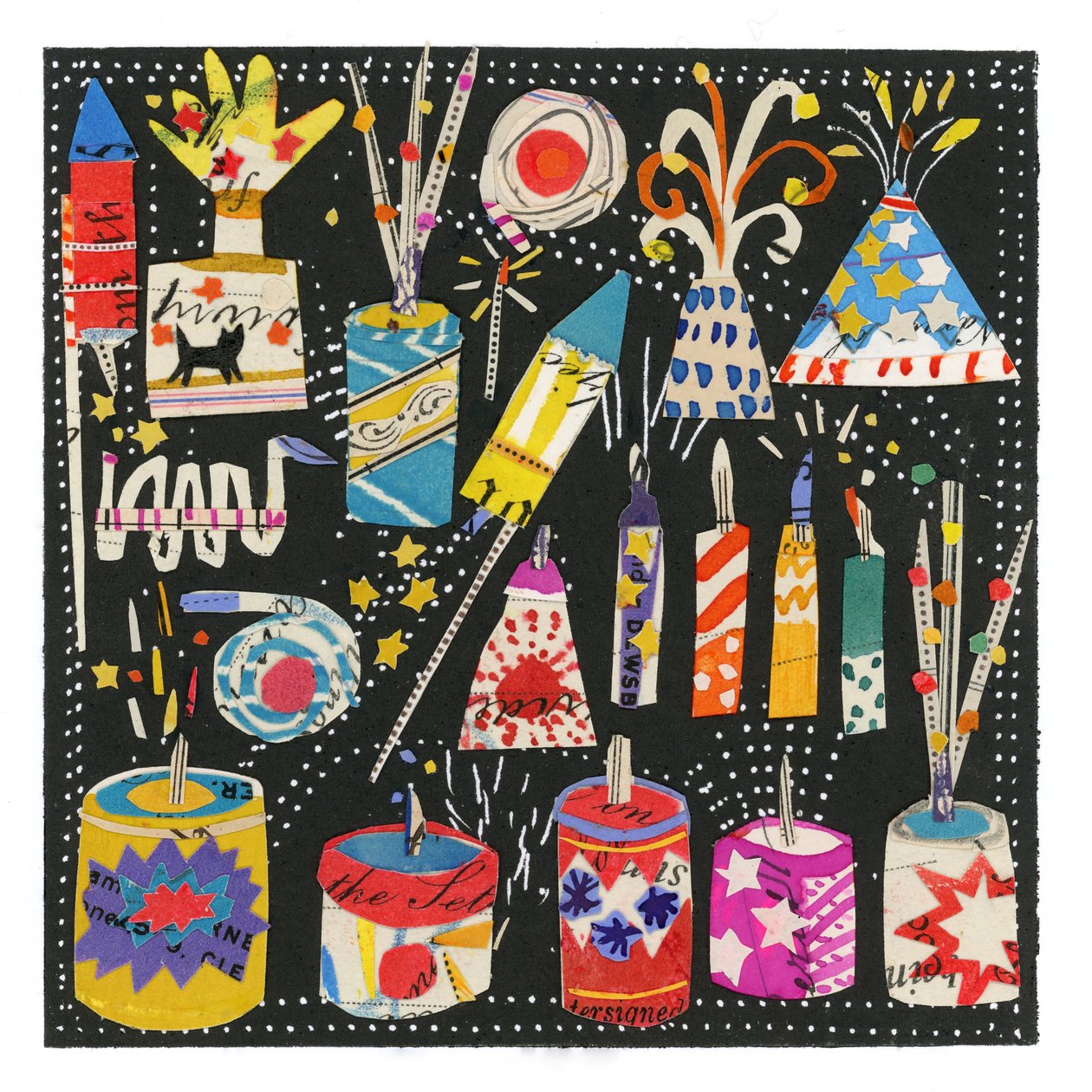 烟花，2020 年（拼贴画） 作者 萨拉之战