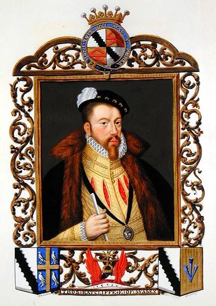 托马斯-拉德克利夫（约1526年-1583年）第三代苏塞克斯伯爵的肖像，出自《伊丽莎白女王宫廷回忆录》，1825年出版（纸上水彩和水粉）。 作者 艾塞克斯（Essex）的莎拉伯爵夫人（Sarah Countess）