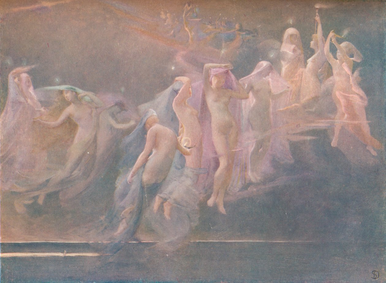晨星Les Etoiles du Matin，1886年 作者 莎拉·帕克斯顿（Sarah Paxton Ball）Dodson