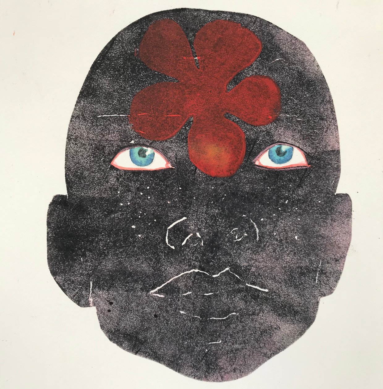 ‘Black lives matter’ 2020,(monoprint) 作者 莎拉·汤普森·恩格斯
