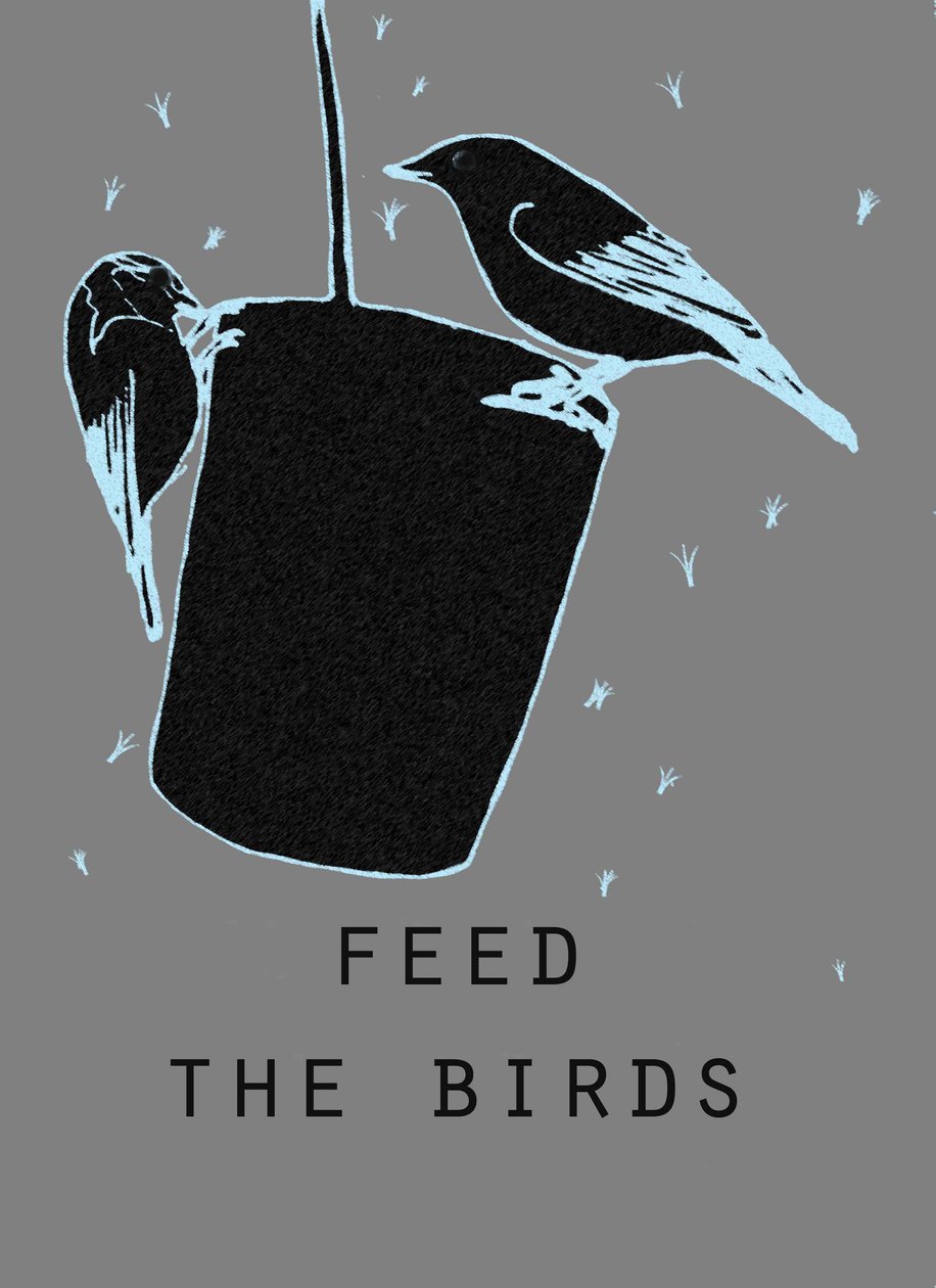 Feed the birds,2018,(digital drawing) 作者 莎拉·汤普森·恩格斯