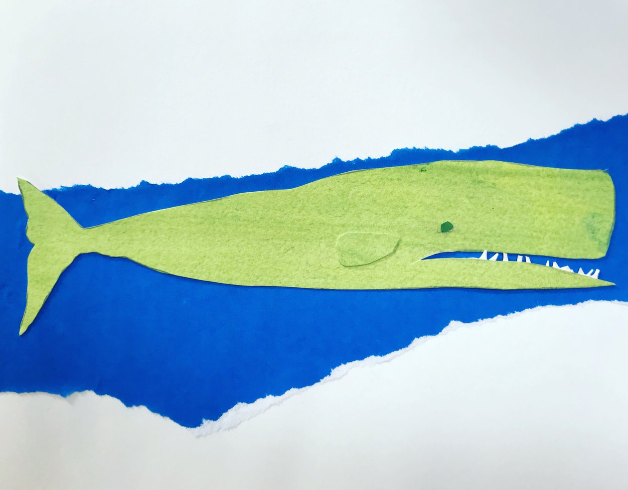 whale,2019 (collage) 作者 莎拉·汤普森·恩格斯