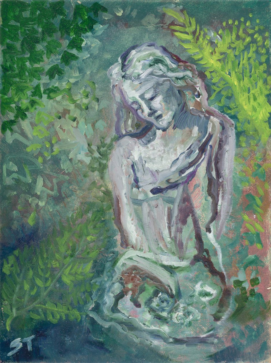 林中女士》，约 2021 年（布面油画） 作者 莎拉·都铎