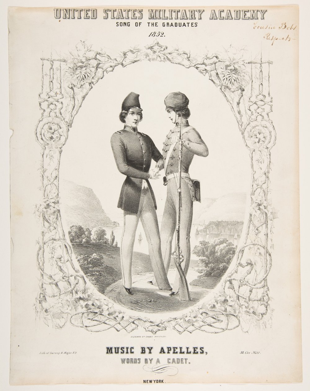 美国军事学院：毕业生之歌，1852年。 作者 Sarony and Co