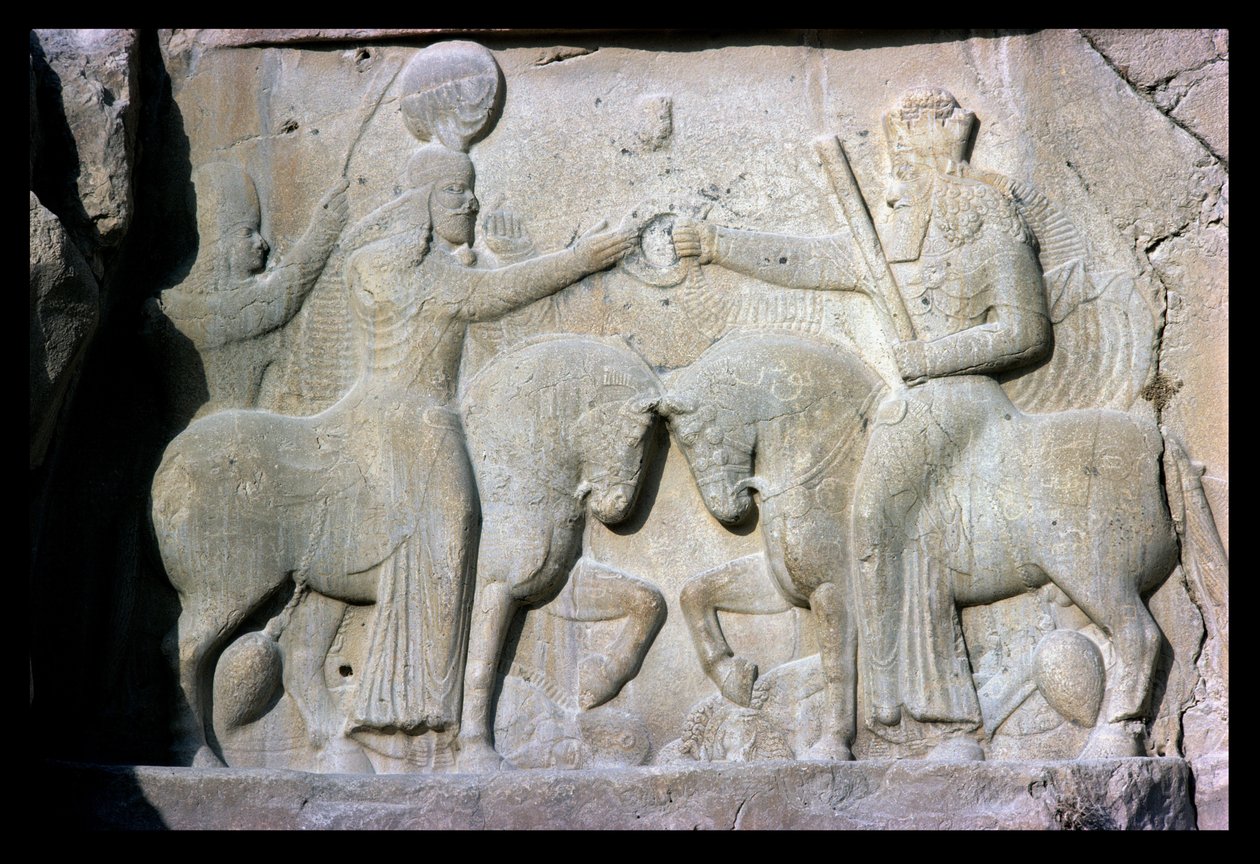描绘古代波斯（石灰岩）萨珊帝国创始人阿达希尔一世（c.210-241）的授权的救济 作者 萨萨尼亚人