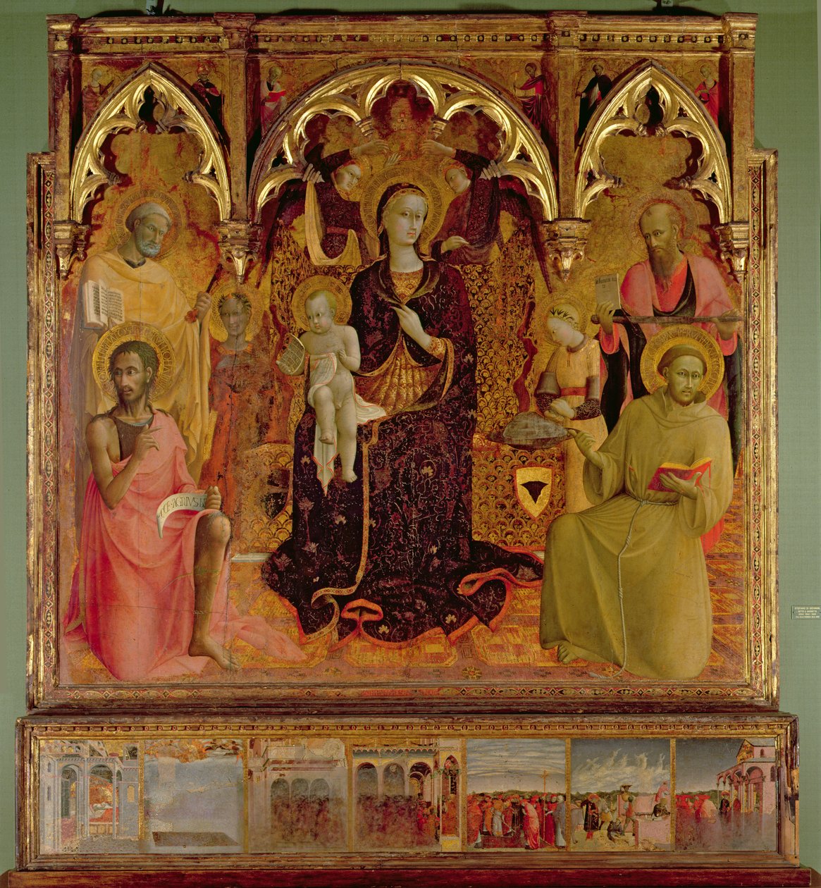 雪圣母的祭坛，c.1430-32（面板上的蛋彩画） 作者 斯蒂法诺·萨塞塔