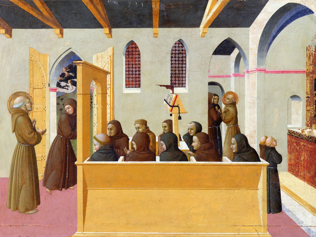 Citerna的灵魂诅咒，来自San Francesco di Borgo San Sepolcro的polyptych的前身小组，1426-44 作者 斯蒂法诺·萨塞塔