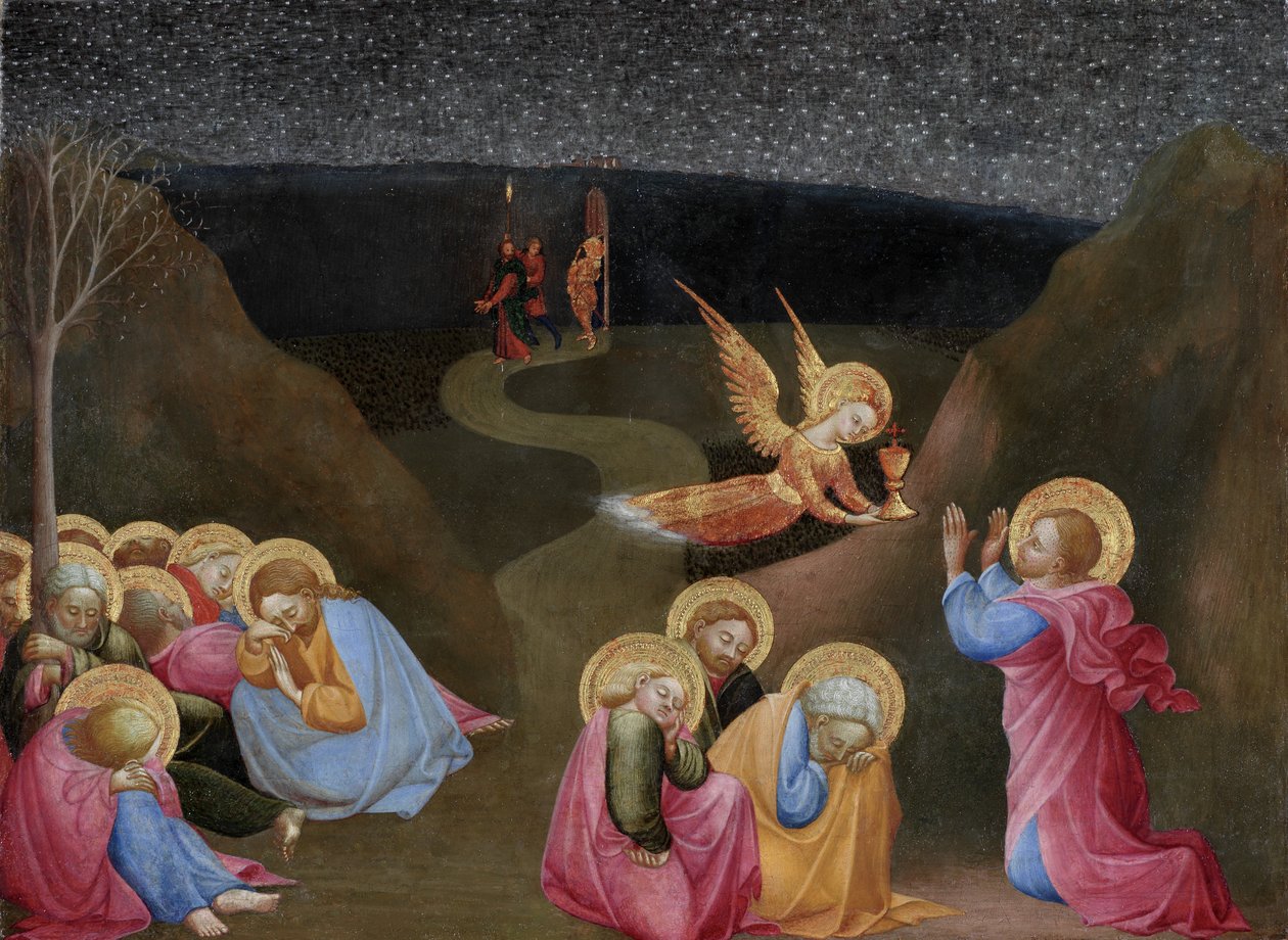 花园里的痛苦，c.1400-50（白杨面板上的蛋彩画） 作者 萨塞塔c.1392 1450萨塞塔c.1392 1450
