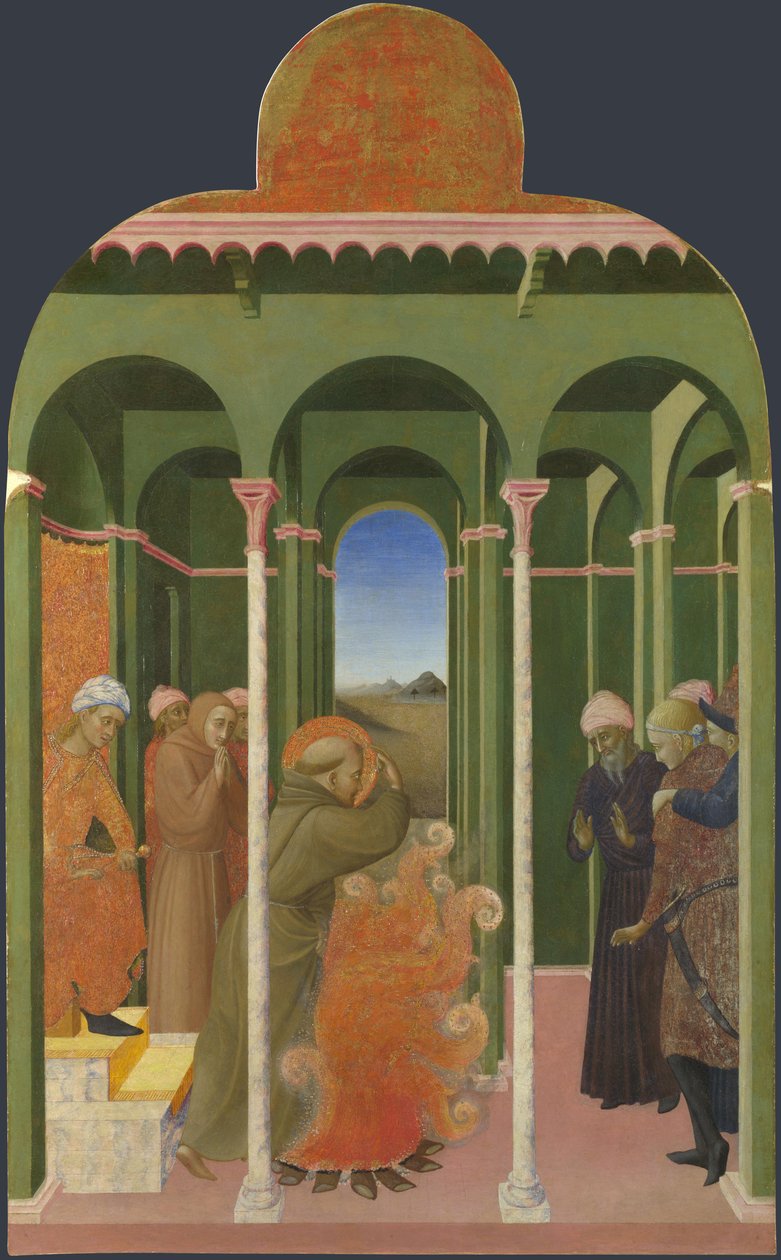 苏丹前的圣弗朗西斯（San Francis），始于1437-1444年的Borgo del Santo Sepolcro祭坛 作者 萨塞塔