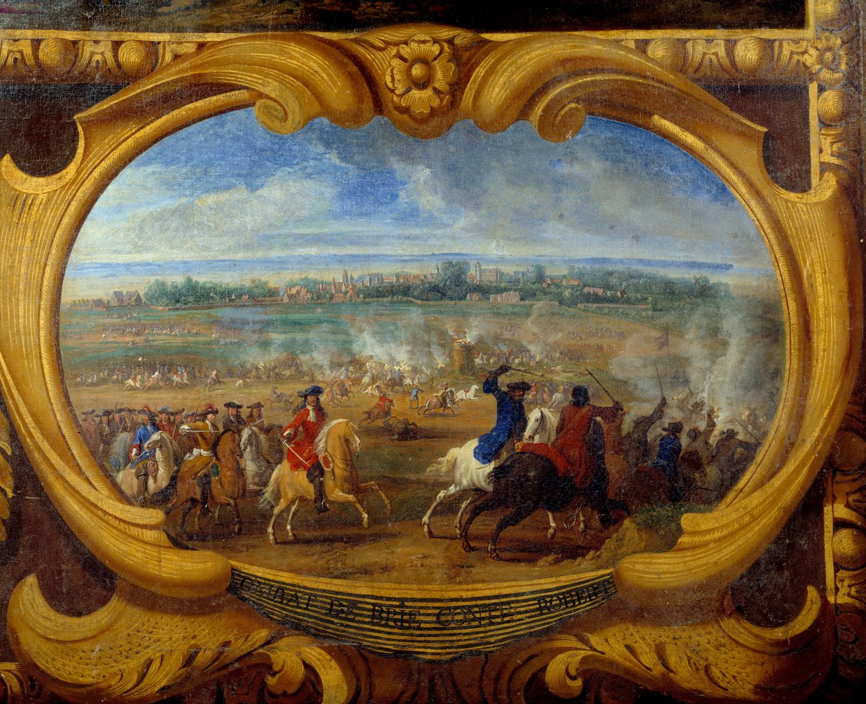 The Actions of Louis II Prince of Bourbon Conde (Bourbon-Conde) known as the Grand Conde (1621-1686), Battle of Brie Count Robert Detail, Painting of Savior Le Conte (Leconte, Le Comte, Lecomte) (1659-1694) 17th century Chantilly, Musee Conde 作者 勒·孔戴
