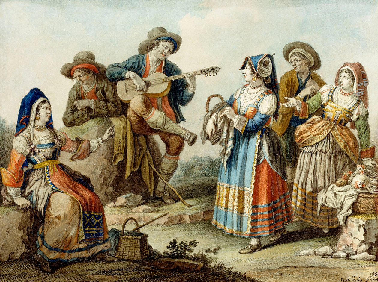 那不勒斯的歌，1882年 作者 Saviero Xavier della Gatta