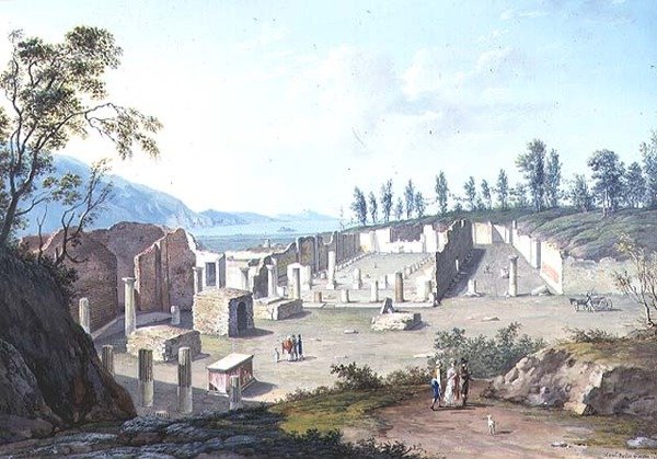 那不勒斯附近的波佐利遗址的大旅游者 作者 Saviero Xavier della Gatta