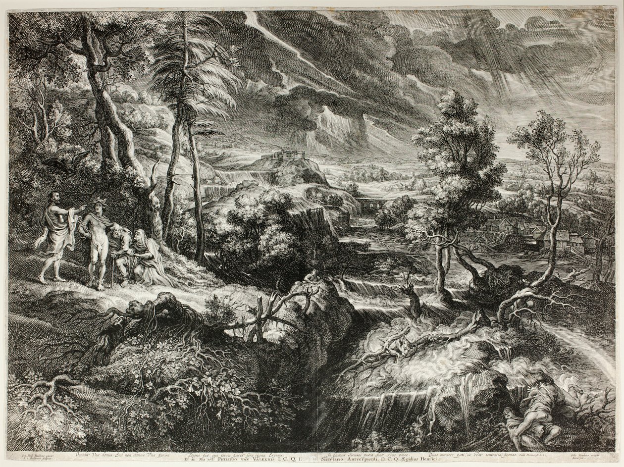 腓利门和鲍西斯的风景，选自《大型风景画 作者 骂亚当斯。 bol值