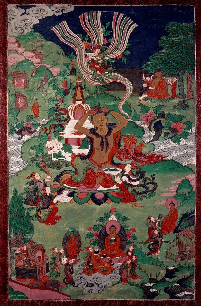 佛陀一生的片段：理发。 挂毯。 巴黎，吉美博物馆，国立亚洲艺术博物馆 作者 亚洲学校